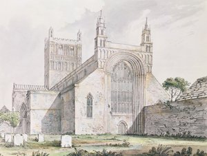 Tewkesbury Kerk, Gloucestershire door Moses Griffith